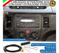 CAVO AUX + KIT SMONTAGGIO + BLUETOOTH STEREO FIAT IDEA 1,5 METRI RETROFIT MP3