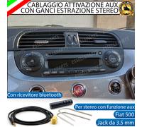 CAVO AUX + KIT SMONTAGGIO STEREO FIAT 500 1,5 METRI RETROFIT BLUETOOTH