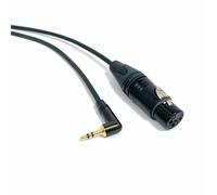 Cavo Aux Microfono Neutrik Nero, da Jack 3,5 Stereo Angolo 90 a Cannon XLR