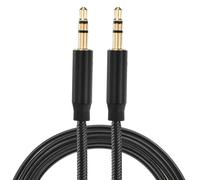 Cavo AUX per audio, intrecciato nylon 3.5mm, 16.4 ft maschio-maschio nero