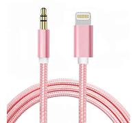 Cavo AUX per iPhone, cavo audio da Lightning a 3,5 mm in nylon intrecciato per iPhone 12 11 XS XR X 8 7 6 iPad iPod a auto/stereo domestico/cuffie/altoparlante, adattatore jack per cuffie certificato