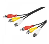Cavo AV Goobay 3x RCA maschio/maschio 2m Nero