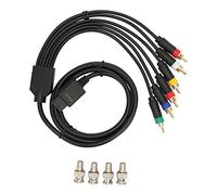 Cavo AV, Multifunzionale con 4 Teste BNC Cavo RGB Composito per Console Giochi Vintage e Cinema Domestico