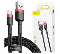 Cavo Baseus Cafule 2A da USB a USB-C, 2 m (rosso-nero)