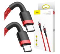Cavo Baseus Cafule PD 2.0 QC 3.0 60W da USB-C a USB-C PD, 2 m (rosso)