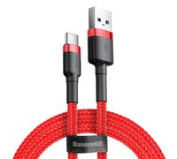 Cavo Baseus Cafule USB - A a USB - C QC 3.0, 3A - 0,5 m - Rosso / Nero
