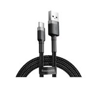 Cavo Baseus CATKLF-BG1 USB-A USB-C 1m 3A Nylon Rinforzato Nero