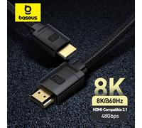 Cavo Baseus compatibile HDMI per Xiaomi Mi Box 48Gbps digitale per PS5 PS4 8K 2.1 4K 2.0 Cavi splitter 8K/60Hz compatibili HDMI
