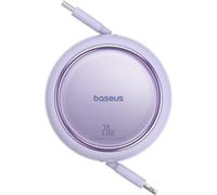 Baseus Cavo USB C a Lightning, cavo di ricarica rapida da USB C a Lightning retrattile da 20 W compatibile con iPhone 14/13/13 Pro/13 Pro Max/12/12 Pro/11/XS MAX/8 Plus, iPad Pro, viola