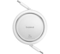 Baseus Cavo USB C a Lightning, cavo di ricarica rapida da USB C a Lightning retrattile da 20 W, compatibile con iPhone 14/13/13 Pro/13 Pro Max/12/12 Pro/11/XS MAX/8 Plus, iPad Pro, bianco