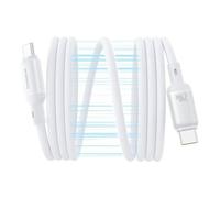 Baseus PicoGo - Cavo USB C magnetico 240 W PD 5A, 1 m, in silicone liquido, 480 Mbps, cavo di trasferimento dati tipo C per MacBook, iPad, iPhone 16 Pro Max, Google Pixel 9 Pro - Moon White