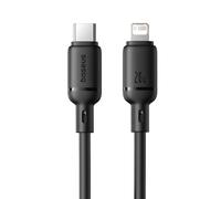 Cavo Baseus Serie Silky USB-C Lightning 2.4A 20W 1m Nero