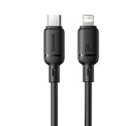 Cavo Baseus Silky Series USB-C Lightning 2m PD 20W Nero silicone