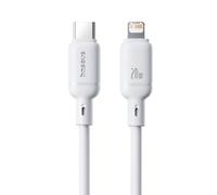 Cavo Baseus Silky Series USB-C Lightning 2m PD 20W Silicone Bianco
