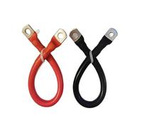 Cavo batteria 0AWG 50mm ² 20-200CM con terminale in rame placcato stagno in silicone morbido, adatto for energia solare inverter automobilistico(0AWG RED AND BLACK,30CM_M8 - M8)