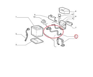 CAVO BATTERIA PER POLO POSITIVO FIAT BRAVO - LANCIA DELTA ORIGINALE 46431171