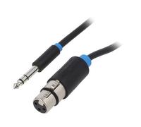 Cavo BBEBH Jack 6,3 mm 3 pin maschio, XLR femmina 3 pin 2 m nero VENTION
