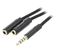 Cavo BBVBY Jacka 3,5mm 4pin maschio, jack 3,5mm, 3pin, femmina x2 VENTION
