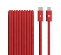 Cavo Beats intrecciato da 240 W, da USB-C a USB-C, per ricarica rapida, resistente e antigroviglio, compatibile con dispositivi Apple e Android (3 m) - Rosso rapido