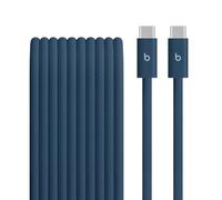 Cavo Beats intrecciato da 240 W, da USB-C a USB-C, per ricarica rapida, resistente e antigroviglio, compatibile con dispositivi Apple e Android (3 m) - Blu burrasca