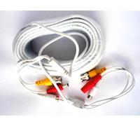 CAVO BIANCO PROLUNGA per TELECAMERA VIDEO SORVEGLIANZA TVCC 20 MT BNC+ALIM.+RCA