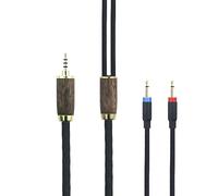 Cavo bilanciato da 2,5 mm 6N OCC rame placcato argento guscio in legno di noce, compatibile con cuffie Monolith M1060, M1060C, M565, M565, per cuffie AudioQuest NightHawk (versione 2 x 2,5 mm)