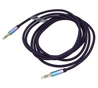 Cavo BKAVH jack 3,5 mm connettore 3 pin, su entrambi i lati 2 m nero tessuto ...