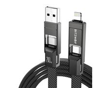 Cavo BlitzWolf BW-HDC7 4 in 1 USB-C+Lightning 240W 1,2 m Nero