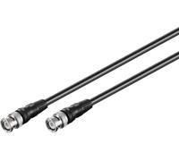 Goobay 50272 Cavo BNC RG58 coassiale 1m / da spina BNC a spina BNC / cavo coassiale 50 Ohm / cavo di prolunga BNC schermato nero 1m