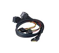 Cavo Breakout PCIE Slimline SFF-8654 da 8i A 2 Porte Gen-Z 1C con Connettore A Copertura Completa e Anti-Inserimento Errato, Lunghezza 0,8 M.
