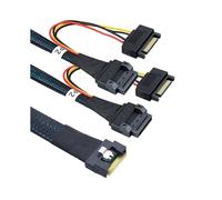 Cavo Breakout PCIE Slimline SFF-8654 da 8i A 2 Porte Gen-Z 1C con Connettore A Copertura Completa e Anti-Inserimento Errato, Lunghezza 0,5 M.