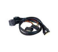 Cavo Breakout PCIE Slimline SFF-8654 da 8i A 2 Porte Gen-Z 1C con Connettore A Copertura Completa e Anti-Inserimento Errato, Lunghezza 0,5 M.