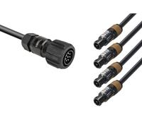 Cavo Ca-Com maschio con ghiera / 4 speakon 2P NL2FX, cavo 2x4.0mm Made in Italy