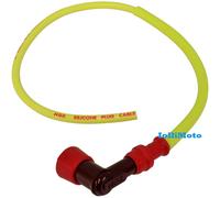 CAVO CANDELA NGK SILICONE PIPA ROSSO FILO GIALLO UNIVERSALE MOTO SCOOTER RACING