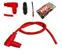 CAVO CANDELA PIPETTA NGK RACING COMPETIZIONE ROSSO silicone moto scooter go kart