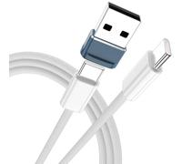 Cavo Carplay per iPhone 16 Pro Max 5G, Nylon Cavo USB C a USB C da 1 Metro con Adattatore USB, Cavo Tipo C 45W per iPhone 15 Pro 15 Plus Galaxy A55 A35 A34 A54 Samsung S24 S23 Pixel 9 8a Android Auto