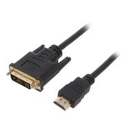 Cavo CC-HDMI-DVI-10 DVI-D (18+1) maschioHDMI maschio3 metri nero 30AWG GEMBIR