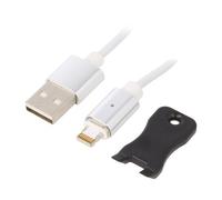 Cavo CC-USB2-AMLMM-1M magnetico USB 2.0 1m bianco iso-mat. esterno: TPE GEMBIRD