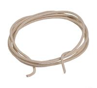 Cavo Chitarra 1M per intrecciato Cotone per cera Pre-Stagnato(White) | Rame intrecciato pre-stagnato, saldatura facile, guaina cotone cera, flessibile, 1 metro