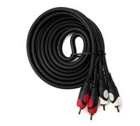 Cavo Cinch 2 RCA 1,8 M Spina A Spina Stereo AV Adattatore Nero