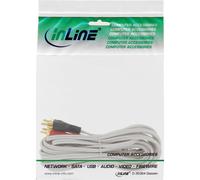 Cavo Cinch - 2x Cinch - maschio - maschio - bianco - oro - 3 m NEW