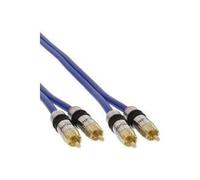 INL InLine® Cavo Audio 2x RCA maschio / maschio, 2m, schermato, dorato, PREMIUM