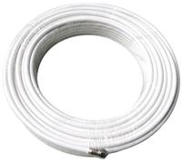 Cavo coassiale 75 Ohm bianco diametro 5 mm classe A con connettori F matassa da