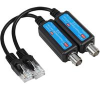 Cavo coassiale a adattatore Ethernet, 1 paio, 10/100 Mbps 1 CH passivo IP di rete coassiale trasmettitore ricevitore estensore per telecamera IP NVR