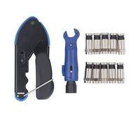 Cavo coassiale Crimper RG59 RG6 Strumento di compressione coassiale professionale con stripper filo e connettori 10pcs RG6 F per installazione satellitare TV via cavo