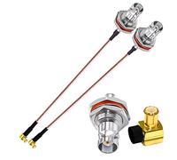 Cavo coassiale da BNC a MCX Cavo di prolunga per antenna ad angolo retto da BNC femmina a MCX maschio da 6 pollici (15 cm) Cavo coassiale RG316 per dispositivi LAN wireless Cavo a spirale 2 pezzi