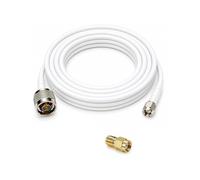 Cavo Coassiale da N Maschio A SMA Maschio 16,5 Piedi con Adattatore RP-SMA, 50 Ohm A Bassa Perdita 3D-FB RF, Cavo Antenna da SMA A N