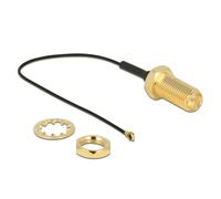 Delock Cavo antenna RP-SMA jack per l'installazione su spina MHF 4 0,81 10 cm lunghezza filettatura 10 mm NEW