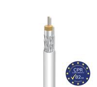 Cavo Coassiale Esterno Bianco CU/CUSN CPR B2CA Bobina Di 100M 413910 Di Televes
