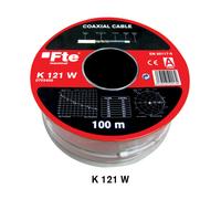 Cavo coassiale interno bianco CCS/AL 5 mm bobina 100 m K121 di FTE
